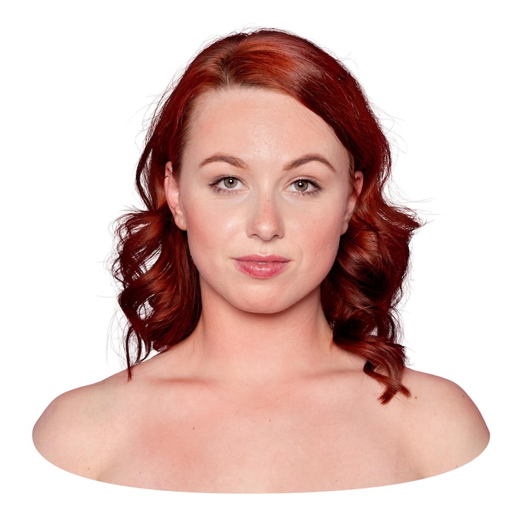 Foto png rothaarige frau nackte schulter aufkleber transparenter hintergrund