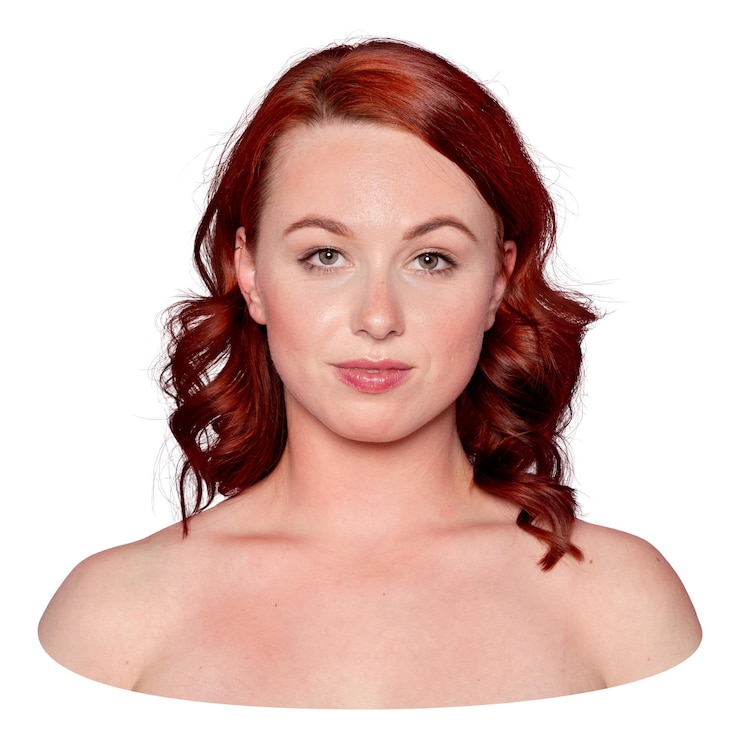 Foto png rothaarige frau nackte schulter aufkleber transparenter hintergrund