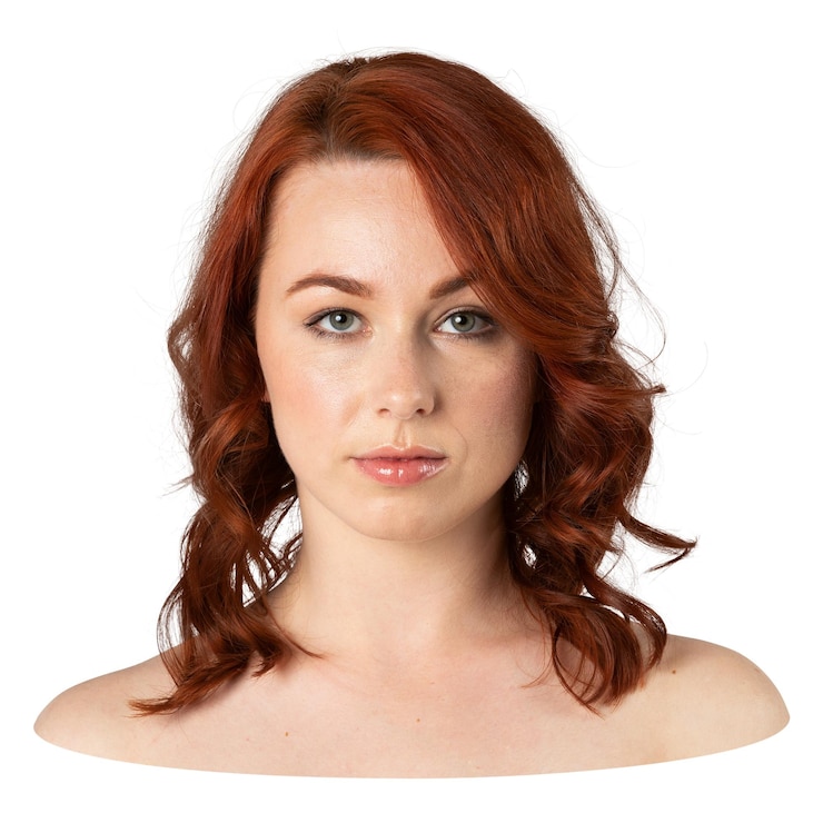 Foto png rothaarige frau nackte schulter aufkleber transparenter hintergrund