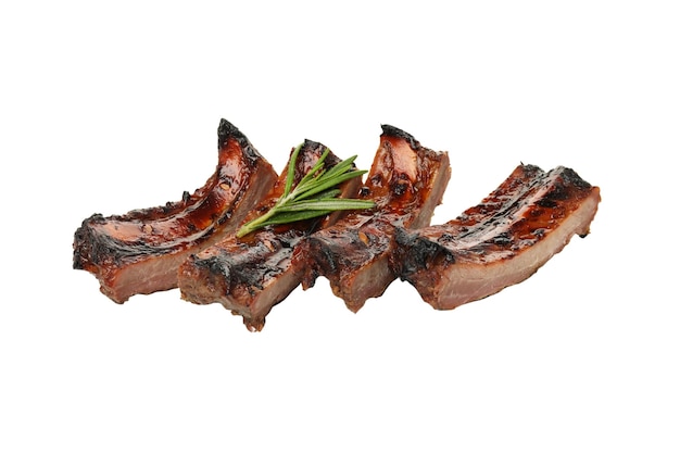 PNG Saborosa carne de churrasco isolada no fundo branco