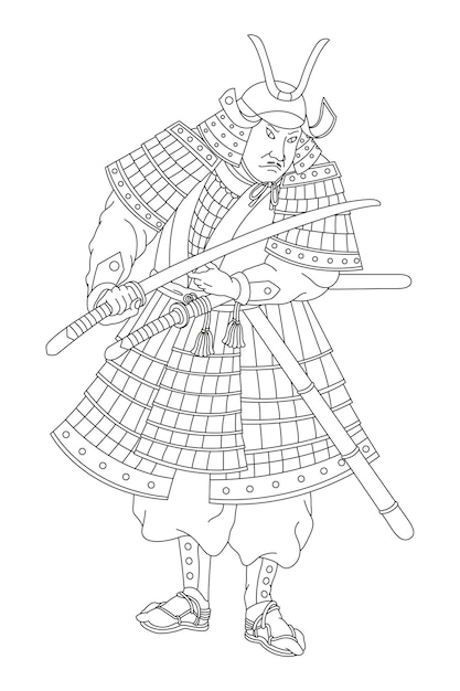 Png Samurai japanischer Kriegerelement durchsichtiger Hintergrund