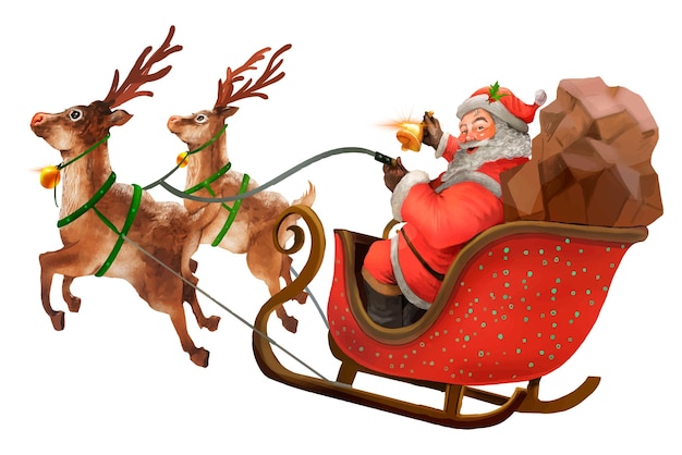 Png Santa Claus elemento dibujado a mano fondo transparente