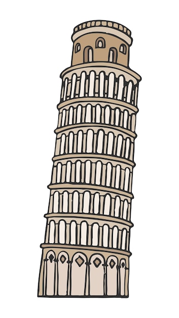 Png Schiefer Turm Pisa Aufkleber durchsichtiger Hintergrund