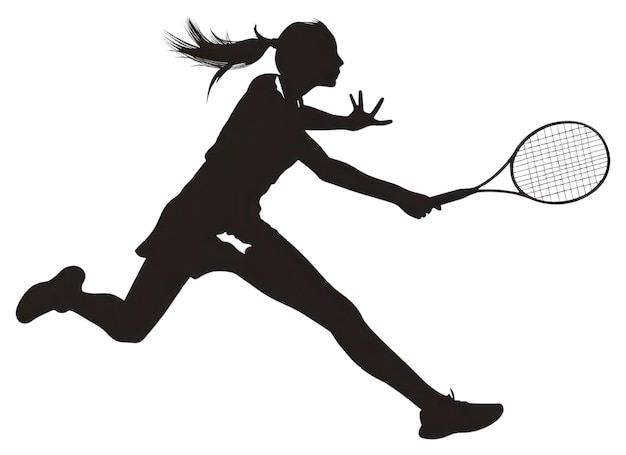 PNG-Silhouette-Action-Shoot eines Tennisspielers