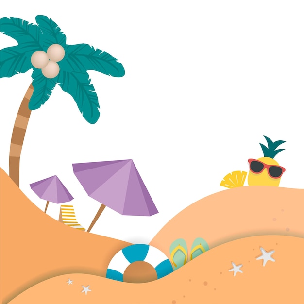 Png Sommer-Strandferien-Element durchsichtiger Hintergrund