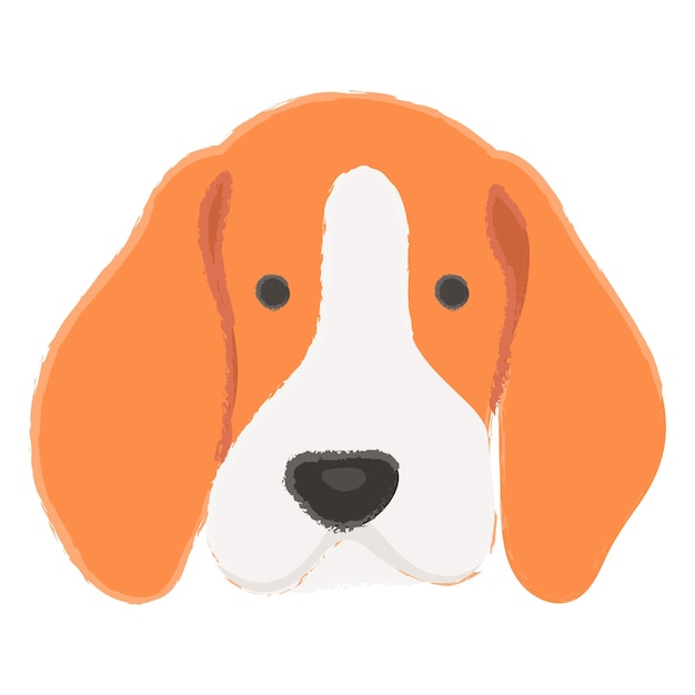 Png süßer Beagle-Hund, handgezeichneter Aufkleber, durchsichtiger Hintergrund
