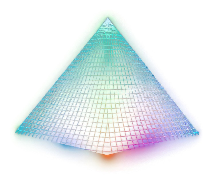 Foto png tecnología de formas geométricas pirámide abstracta