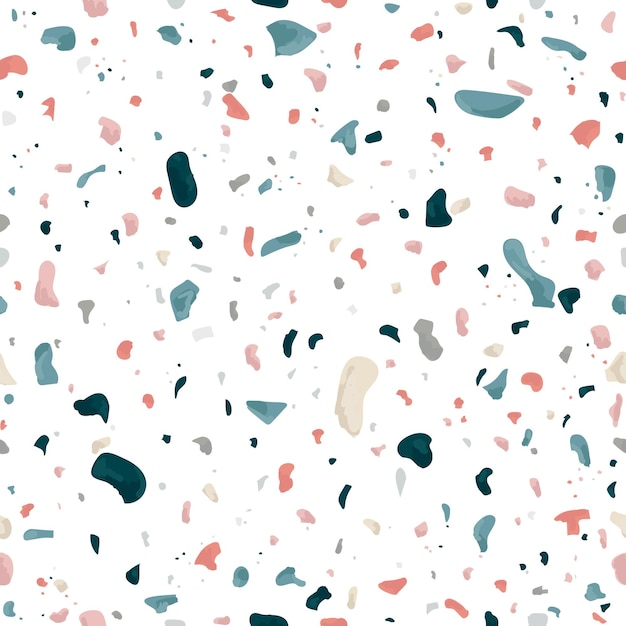 Png terrazzo colorido padrão sem costura fundo abstrato transparente