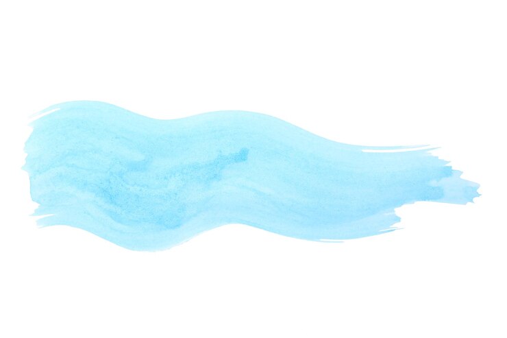PNG trazo de pintura azul aislado sobre fondo blanco