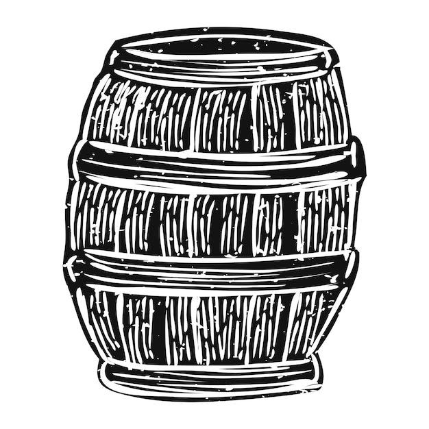 Png-Vintage-Holztunnel-Illustration mit durchsichtigem Hintergrund