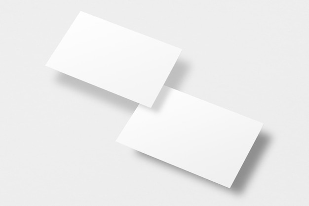 Png-Visitenkarten-Mockup auf weißem Hintergrund vorne und hinten