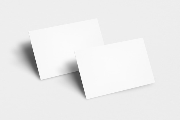 Png-Visitenkarten-Mockup auf weißem Hintergrund vorne und hinten