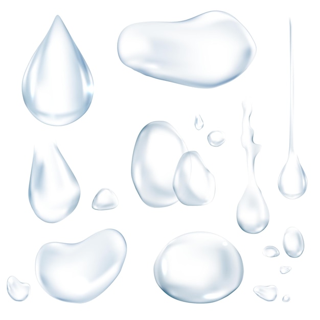 Png-Wassertropfen-Designelement-Satz
