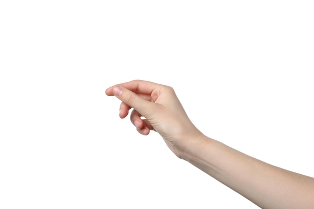 PNG weibliche Hand auf weißem Hintergrund