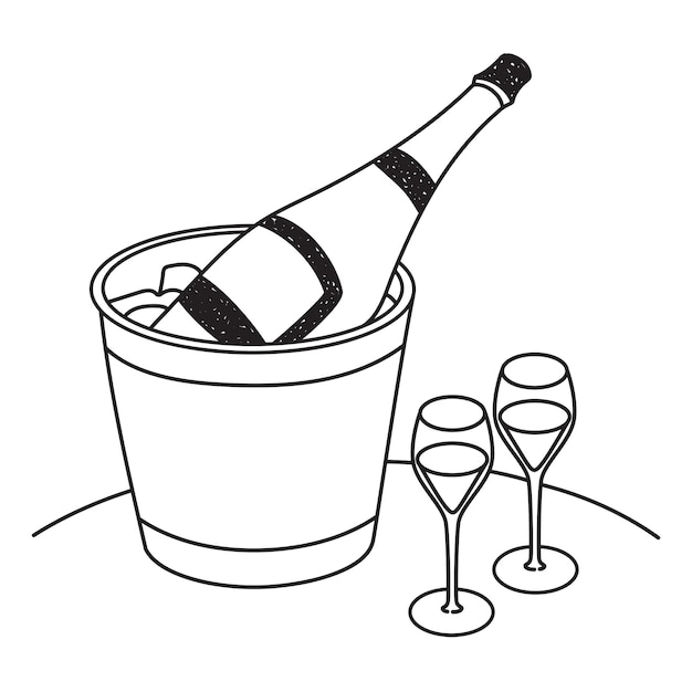 PNG-Weinproben-Droodle-Illustration mit durchsichtigem Hintergrund