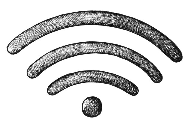 Png wifi símbolo clip de dibujos animados en blanco y negro