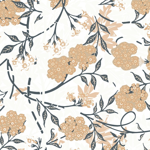 PNG William Morriss patrón floral diseño vintage fondo transparente