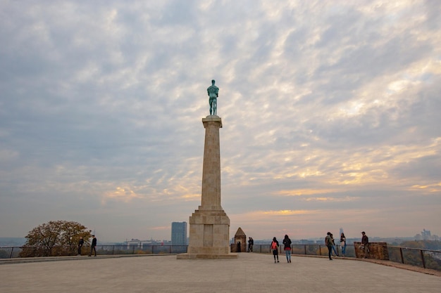 Pobednik die Victor-Statue im Kalemegdan-Park im Zentrum von Belgrad, Serbien