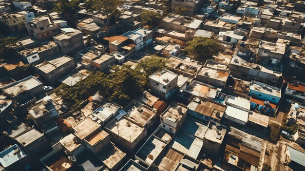 Pobre barrio residencial de santo domingo durante el día