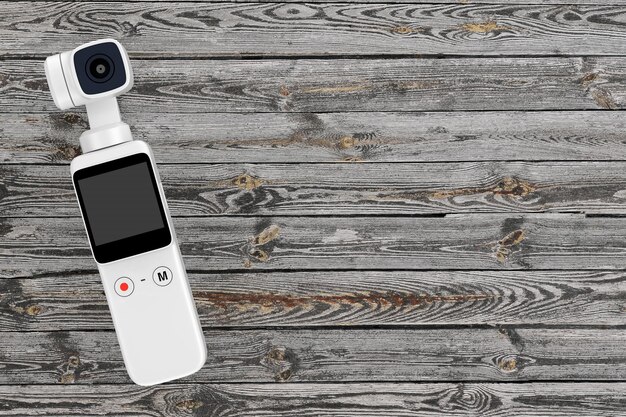 Pocket Handheld Gimbal Action Camera 3D-Rendering