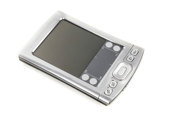 Pocket PC en superficie blanca