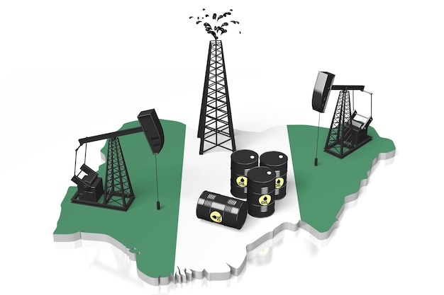 Foto poços de extração de petróleo na nigéria