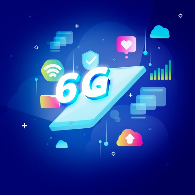 El poder de la conexión a Internet 6g collage