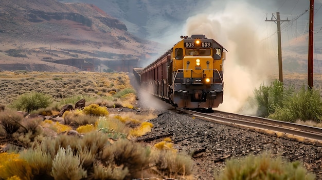 El poderoso legado de la locomotora diésel 39 ruge a través de un paisaje accidentado