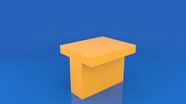 Pódio 3D para apresentação do produto