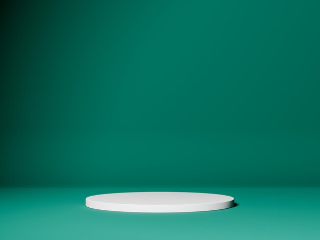 Podio blanco de composición de escena minimalista para presentación de producto con fondo gris negro