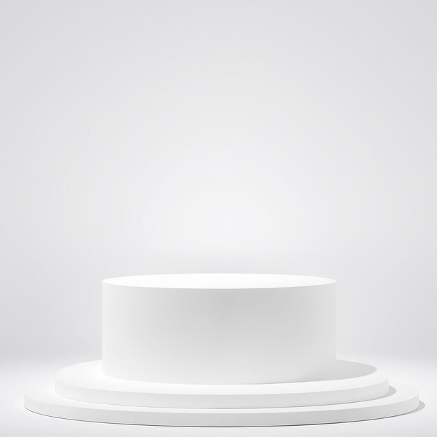 un podio blanco con una parte superior blanca que dice la parte superior en él