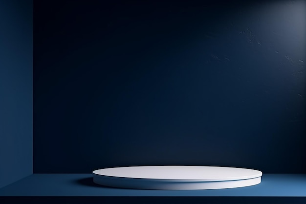 Pódio de exibição vazio renderizado em 3D Cena mínima para apresentação de exibições de produtos