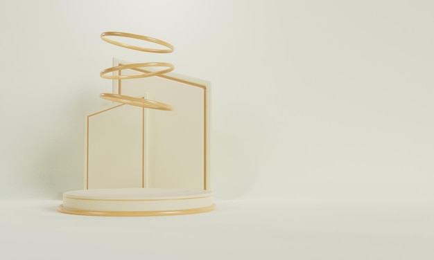 Pódio de maquete de ouro 3d