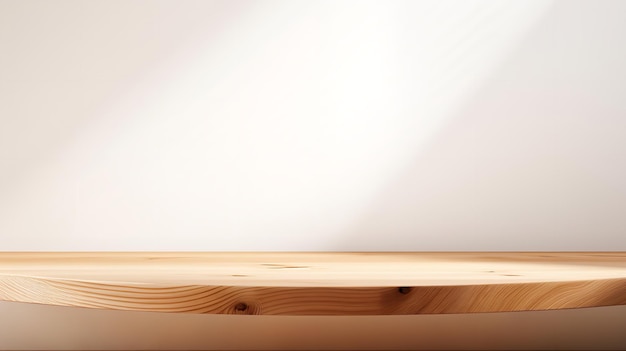 Pódio de mesa de madeira natural sem conteúdo Generativo Ai