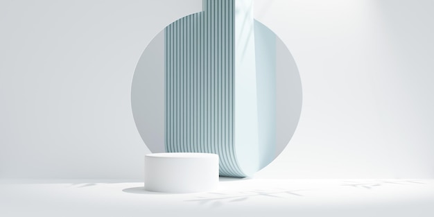 pódio de pedestal de cilindro para apresentação do produto renderização em 3d