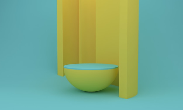 Podio Diseño Ilustración 3D Diseño Amarillo