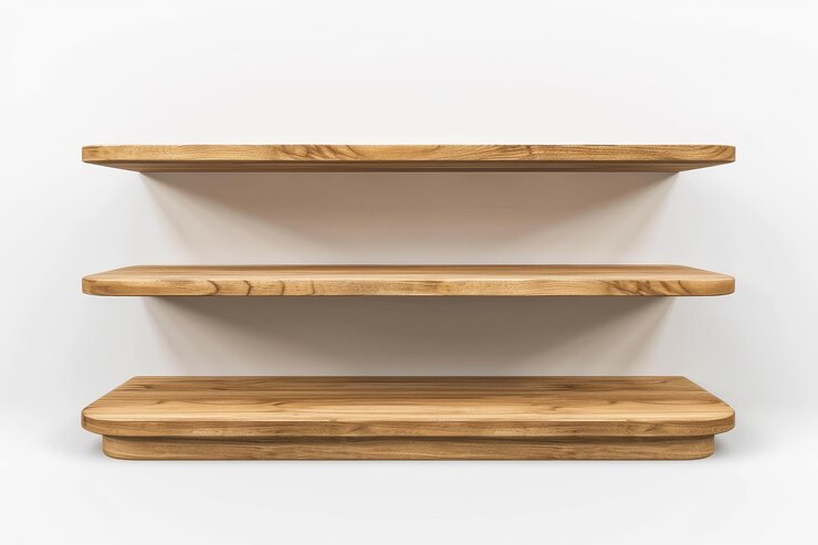podio de exhibición de productos de madera blanco en el fondo