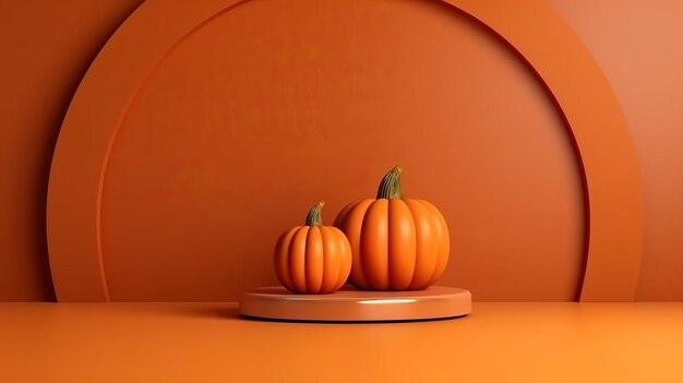 Podio y fondo abstracto mínimo para Halloween el 31 de octubre