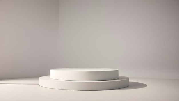 Podio fondo neutral pastel pantalla Cosmética belleza producto marketing paso dias pedestal Resumen 3D minimalista publicidad copia espacio primavera maqueta IA generativa