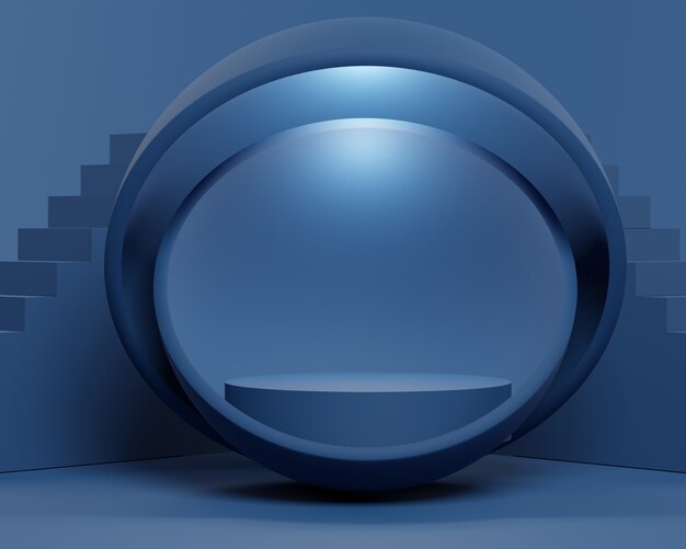 Podio de lujo de renderizado 3d