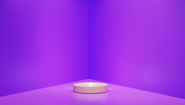 Podio magenta 3d con fondo minimalista, se adapta a la promoción de productos de moda y belleza