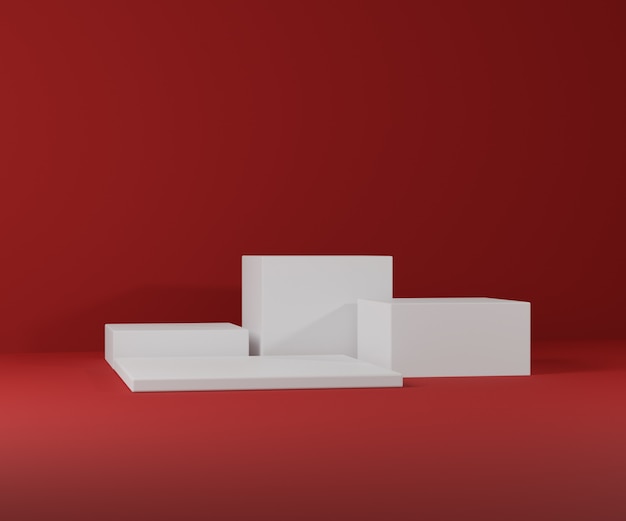 Podio de maqueta 3d para presentación de producto, render 3d, ilustración 3d