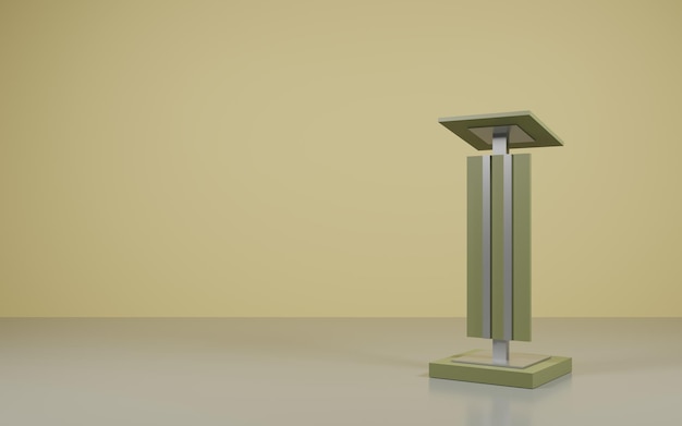 Foto podio minimalista para eventos representación 3d foto premium