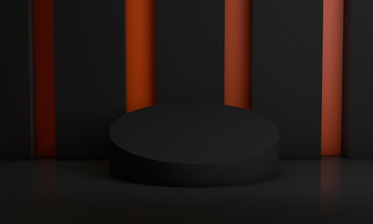 podio negro 3d