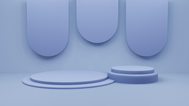 podio de producto de ilustración 3d para publicidad