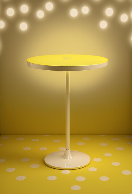 Podio para publicidad de productos o menús de restaurantes con un diseño minimalista de fondo colorido