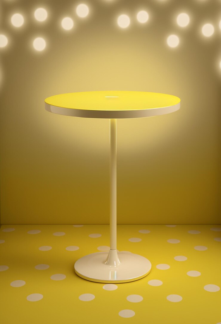 Foto podio para publicidad de productos o menús de restaurantes con un diseño minimalista de fondo colorido