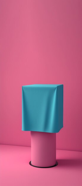 Podio para publicidad de productos o menús de restaurantes diseño minimalista.