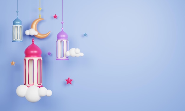 Un podio realista para el diseño de fondo de temas de Ramadán