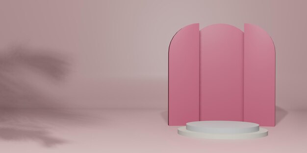 podio rosa realista 3d